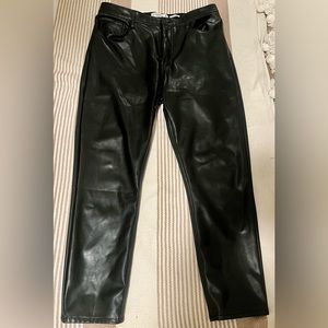 Abercrombie & Fitch The Skinny High Rise Vegan Leather Pants size 14/32 R